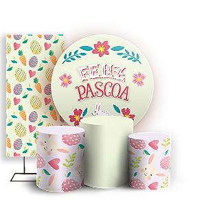 KIT Redondo Trio e Faixa - Pascoa - Sublimado 3D