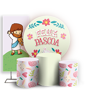 KIT Redondo Trio e Faixa - Pascoa - Sublimado 3D