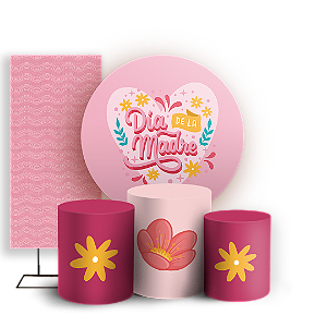 KIT Redondo Trio e Faixa - Dia Das Mães - Sublimado 3D