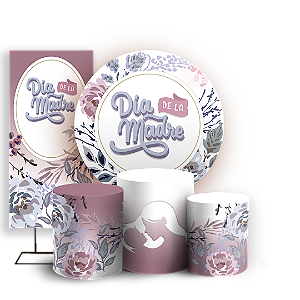 KIT Redondo Trio e Faixa - Dia de la Madre - Sublimado 3D