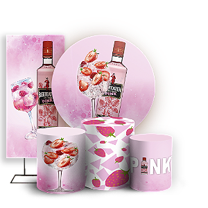 KIT Redondo Trio e Faixa - Gin Rosa - Sublimado 3D