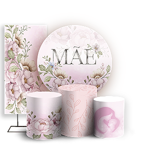 KIT Redondo Trio e Faixa - Dia Das Mães - Sublimado 3D