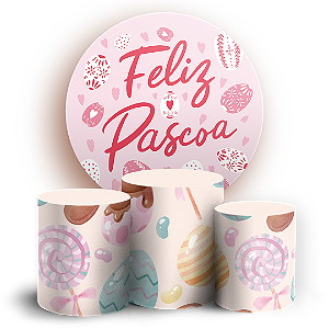 KIT Redondo e Trio - Pascoa  - Sublimado 3D