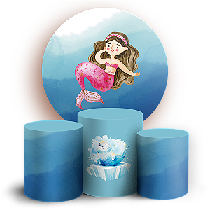 KIT Redondo e Trio - Fundo Do Mar  - Sublimado 3D