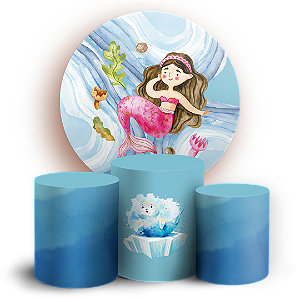 KIT Redondo e Trio - Fundo Do Mar  - Sublimado 3D