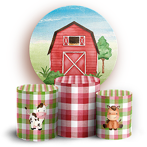 KIT Redondo e Trio - Fazendinha  - Sublimado 3D