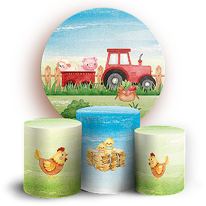 KIT Redondo e Trio - Fazendinha  - Sublimado 3D