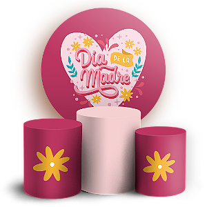KIT Redondo e Trio - Dia Das Mães  - Sublimado 3D