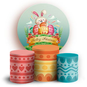 KIT Redondo e Trio - Páscoa  - Sublimado 3D