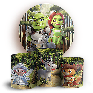 KIT Redondo e Trio - Shrek - Sublimado 3D