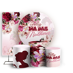 KIT Redondo Trio e Faixa - Dia Das Mulheres - Sublimado 3D