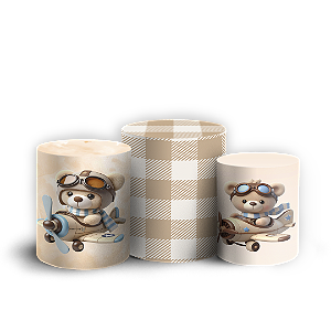 Trio Cilindro - Ursinho Baloeiro - Sublimado 3D