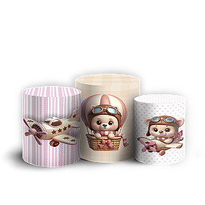 Trio Cilindro - Ursinho Baloeiro - Sublimado 3D