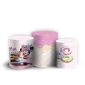 Trio Cilindro - Minnie Confeiteira - Sublimado 3D