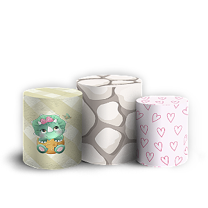 Trio Cilindro - Dinossauro - Sublimado 3D