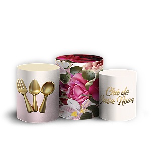 Trio Cilindro - Chá De Casa Nova - Sublimado 3D