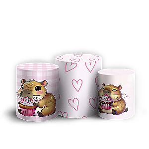 Trio Cilindro - Capivara - Sublimado 3D