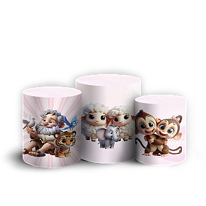 Trio Cilindro - Arca De Noé - Sublimado 3D