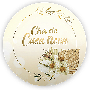 Painel Redondo - Chá De Casa Nova - Sublimado 3D