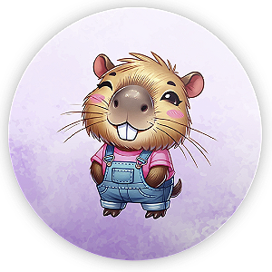 Painel Redondo - Capivara - Sublimado 3D