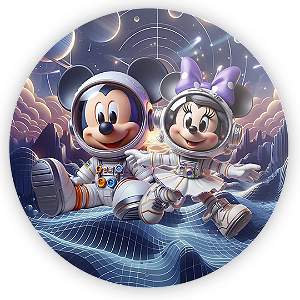 Painel Redondo - Astrounauta - Sublimado 3D