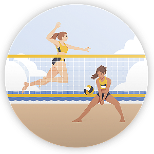 Painel Redondo - Volei - Sublimado 3D