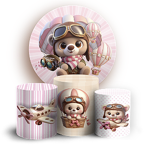 KIT Redondo e Trio - Ursinho Baloeiro - Sublimado 3D