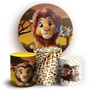 KIT Redondo e Trio - Rei Leão - Sublimado 3D