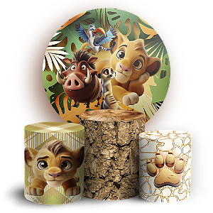 KIT Redondo e Trio - Rei Leão - Sublimado 3D