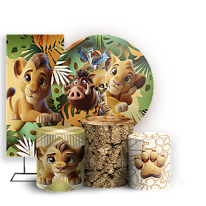 KIT Redondo Trio e Faixa - Rei Leão - Sublimado 3D