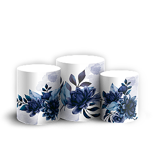 Trio Cilindro - Floral - Sublimado 3D