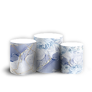 Trio Cilindro - Floral - Sublimado 3D