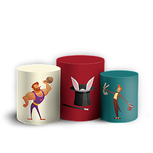 Trio Cilindro - Circo - Sublimado 3D