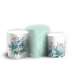 Trio Cilindro - Floral - Sublimado 3D