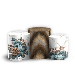 Trio Cilindro - Floral - Sublimado 3D