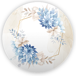 Painel Redondo - Floral - Sublimado 3D
