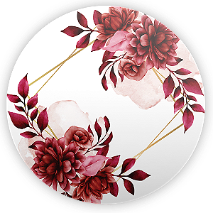 Painel Redondo - Floral - Sublimado 3D