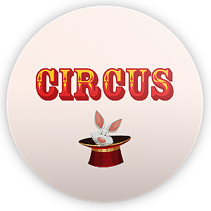 Painel Redondo - Circo - Sublimado 3D