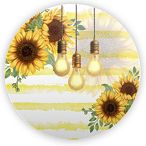 Painel Redondo - Floral - Sublimado 3D