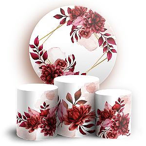 KIT Redondo e Trio - Floral - Sublimado 3D