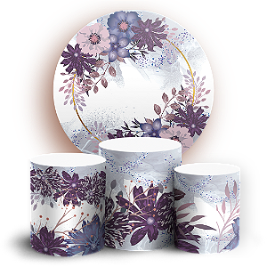 KIT Redondo e Trio - Floral - Sublimado 3D