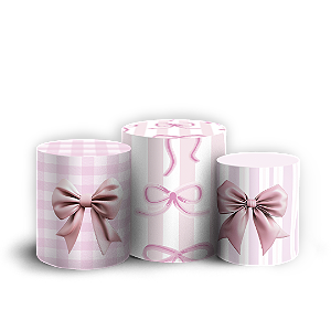 Trio Cilindro - Laços - Sublimado 3D