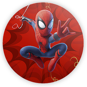 Painel Redondo - Homem Aranha - Sublimado 3D