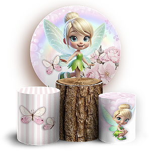 KIT Redondo e Trio - Sininho Tinkerbell - Sublimado 3D