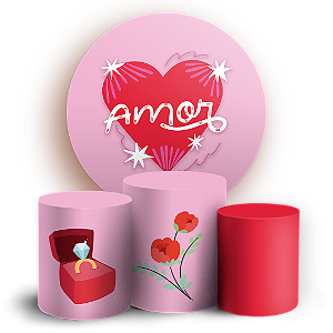 KIT Redondo e Trio - Namorados - Sublimado 3D