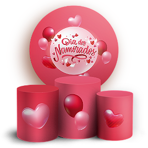 KIT Redondo e Trio - Namorados - Sublimado 3D