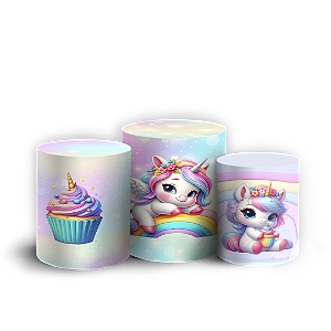 Trio Cilindro - Unicornio - Sublimado 3D