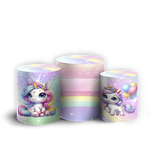 Trio Cilindro - Unicornio - Sublimado 3D