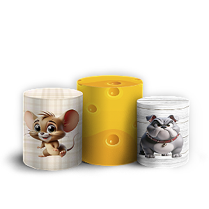 Trio Cilindro - Tom E Jerry - Sublimado 3D