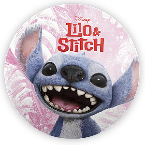 Painel Redondo - Lilo Stitch - Sublimado 3D